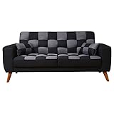 アビライト 大川家具 ツートンカラー 2.5人掛け ファブリックソファ BG SKT-0019