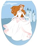 Toilet Tattoos TT-1109-O Fairy Princess Decorative Applique for Toilet Lid, Elongated [並行輸入品]