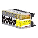 LC12 ブラザーbrother用互換インクカートリッジLC12BKブラック4本 LC12Yイエロー2本 合計6本 対応機種：MFC-J6710 J5910 J6510 J960 J955 J860 J825 J810 J710 J705 DCP-J940 J925 J840 J740 J725 J540 J525