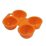 SODIAL(R)プラスチック折り畳み式収納ケース4エッグホルダーキャリアオレンジ