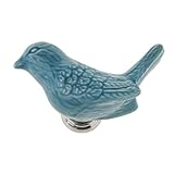 Fenteer 可愛い　鳥型　引き出し　キャビネット　食器棚　ドア　プルノブ　ハンドル　取っ手　家具美化　部屋　素晴らしい　装飾　 - ブルー