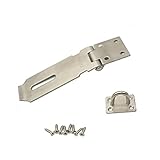 ステンレススチール仕上げ南京錠ドアゲートロッククラスプ留め金、メッキラッチPost留め金、シルバー 4inch no.186