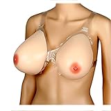 シリコーン乳房、シリコン乳房のドロップ、変態乳首、男性トランスセクシュアル、ショーパーティー使用（肉色）,Flesh,Acup(500G/Pair)