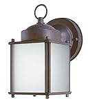 Westinghouse 6488300 One-Light Exterior Wall Lantern with Dusk to Dawn Sensor, Sienna Finish on Stee