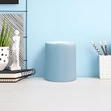 ゴミ箱 ゴミ袋が見えない 丸型 ビニール袋隠す 8L/12L シンプル リビング キッチン 洗面所 オフィス ごみ箱 ごみばこ フタなし ルクレール 2重構造 (ブルー, Sサイズ 1.5L)