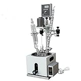 5L Lab Chemical Glass Reactor Reaction Vessel with Condensor and SUS304 Heating Water Bath(220V)