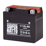 SUPER NATTO / STX5L-BS （GTX5L-BS FTX5L-BS KTX5L-BS 12V5L-B互換) 密閉型MF (STX5L-BS, STX5L-BS 単品)