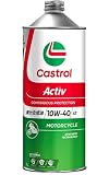 Castrol(カストロール) エンジンオイル Activ 4T 10W-40 JASO MA2 1L バイク 4サイクルエンジン用 部分合成油