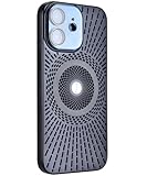 YUZOR iPhone 12 用 ケース 冷却放熱 スマホケース 薄型軽量 レンズを完全に覆う一体型設計 Magsafe対応 アイフォン 12 ケース 6.1インチ (iPhone12 黒) LXW-12-hei