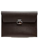 PinettiメンズプッシュロックバックルRealレザークラッチ カラー: ブラウン