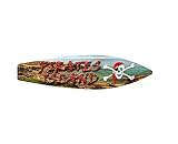 海賊島サーフボードメタルノベルティSign 17 " x 4.5 "壁装飾