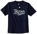 Tampa Bay Rays YouthマジェスティックOfficial Wordmark Tシャツ – ネイビー L ブルー