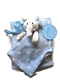Elephant Security Baby Plush and Blue White Polka Dots Blanket by SL Baby Collection [並行輸入品]