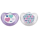 NUK Airflow Orthodontic Pacifier with Hearts Design, 6-18 Months by NUK