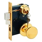 シーガルWroughtソリッド真鍮ダブル円柱Entranceほぞ穴Lockset with 2 – 1 / 2センチ SE 27580 1