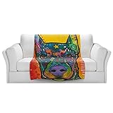ブランケットウルトラソフトFuzzy 4サイズ！DIANOCHEデザインからby Dean Russo Doberman Dog 17ホームDecor Unique Designer芸術的スタイリッシ