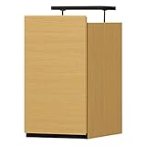 白井産業【SHIRAI】上置き 天井突っ張り 壁面収納 スリムタイプ 扉付 ポルターレ ナチュラルブラウン 幅30cm 隙間  POR-5530DUNA POR-5530DUNA