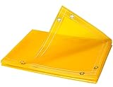 Steiner 334-6X8 ArcView 14 mm Flame Retardant Yellow Tinted Transparent Vinyl Welding Curtain, 6' x 