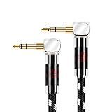 BOAACOUSTIC AUXオーディオケーブル 3.5mm 両方L型 90度ステレオミニプラグ ヘッドホンケーブル/車/iPhone/Android/ホームシアタ等対応/長さ1.5m