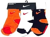 Nike Swoosh Baby Boy 's 6ペアソックス6 – 12ヶ月ブラック/オレンジ/ホワイト