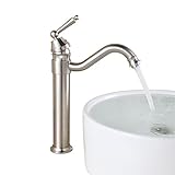 unillap 360 °シングルハンドルウォーターフォール浴室洗面化粧台シンク水栓特大長方形噴出口付き 360