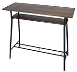 【サンニード】棚付き 木製 カウンターテーブル KDK-98 幅98cm 天板/木製 脚部/スチール E-L1