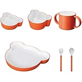 tak KIDS DISH ギフトボックス カトラリー ベア ネイビー/タック キッズディッシュ 食洗機対応 オレンジ) 子供用食器 JTN-1011-OR