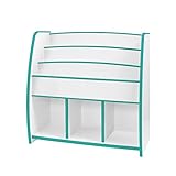 【JAJAN】マガジンラック ワイド 幅93cm グリーン［完成品][おまけ付き]【知育家具EVAキッズシリーズ】MRJ-93HG_s