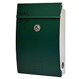 郵便ポスト 郵便受け メールボックス 壁掛け EUROデザイナーズポスト MB5005 マグネット開閉タイプ 鍵付き ダークグリーン MB5005-KM-DARKGREEN 87