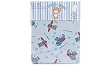 Honey Baby 100% Cotton Boys Fitted Crib & Toddler Bed Sheet (Up & Away) by HONEYBABY