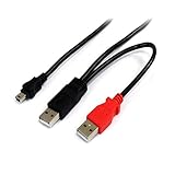 StarTech.com 外付けHDD対応USB Y字給電ケーブル 1.8m USB2HABMY6