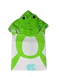 C-Princess1-5歳のキッズ適応 アニマルフード付き バスタオル おもしろ 室内コスプレ ギフト クリスマス 誕生日 プレゼントに カエル柄 グリーン