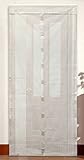 Legacy Decorメッシュ磁気昆虫ドア画面with飾り布 39 x 86 ホワイト MDS-WHITE