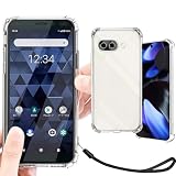 Google Pixel 9a ケース クリア 透明 カバー 【ストラップ 一本付】 適用 Pixel9a ピクセル9a Google Pixel9a スマホケース Google ピクセル9a カバー グーグル9a Google 9a case 【Heofuixt】 ソフト バンパーケース 耐衝撃 クリア ハンドストラップ バンパー 携帯カバー 薄型 軽量 case TPU クリア