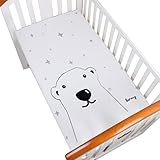 Firlar　ベビーベッド用 ベビー敷フィット マットレスカバー　ベビーベッド床笠カバー　ボックスシーツ 布団カバー　敷布団　寝具カバー　100％コットン 幼稚園床笠カバー 四季適用　収納袋付き