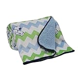 Bedtime Originals Snoopy Chevron Blanket, Velour/Sherpa by Bedtime Originals