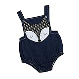 Karchi 子供服 子供オールインワン ベビー連体服 　 動物プリント　袖無しロンパース　 ガールズ 女の子用　普段着 カジュアル 可愛い 春夏　全2色 (70, ブラック)