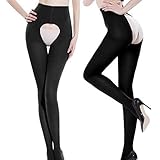 [GaoXin] 女性タイトクロボディストッキングッチレスブラックセクシーハイウエストクロッチレス タイツ セクシーな足のパンスト