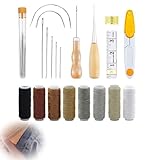YONTTQNN レザークラフト キット 針 糸 革細工 キット レザークラフト 工具 クラフトクラフト 革 手縫い DIY 30点セット