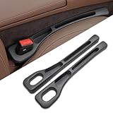 隙間クッション 車 アルファード用 隙間埋め シートクッション 隙間埋めクッション トヨタ 専用 アルファード 隙間収納スペース 一体成形 正 裏面取付可 小物落下防止 収納ポケット 車 アクセサリー 取り付けが簡単 運転席+助手席 2枚入り (ブラック)