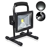 Trylight LED投光器 20W 超薄型ホワイト(6000K) 充電式 バッテリー内蔵 防水IP65 高輝度 作業灯 地震 防災対策 災害現場に大活躍 ポータブル式で運びやすい
