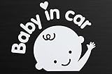 Vinyl Baby in Car Waving Baby on Board Safety Sign Auto Car Decal Sticker [並行輸入品]