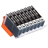 キヤノンインクカートリッジ321 320 XL Canon BCI-321XL BKブラック黒 7本パック 大容量 対応機種:MP990 MP980 MP640 MP630 MP620 MP560 MP550 MP540 MX870 MX860 iP4700 iP4600 iP3600最新型ICチップ対応 残量表示あり