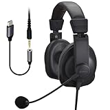 SOUNDWARRIOR 密閉型 軽量 両耳 オーバーヘッド ヘッドセット USB-Cアダプター 付 日本製 SW-TR2-USB