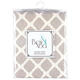 Ben & Noa Fitted Play Pen Sheet Flannel, Grey Lattice by Ben & Noa