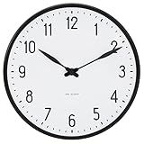 アルネ ヤコブセン ARNE JACOBSEN 時計 掛け時計 STATION WALL CLOCK ステーション ウォールクロック 210mm ブラック×ホワイト BLACK×WHITE 43633 [並行輸入品]