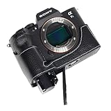 TP Original Sony A7R5 A7M4 A74 A7S3 A1 専用 オープナブルタイプ ハンドメイド本革 ボディケース 互換 電池交換便利 底面開閉 ハンドメイド本革ハーフカメラケースバッグカバー (ブラック)