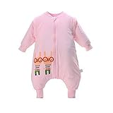 厚い 袖 取り外し可能 4シーズン赤ちゃん寝袋 、ピンク XL