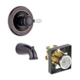 Delta Delta KTDLE-T14178H777-RB Leland Tub Filler Kit Pressure-Balance Single-Function Cartridge wit