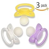 Adult Sized Pacifier ABDL Dummy for Adult Babies Three Color Pack Pastel Yellow Purple & White [並行輸入
